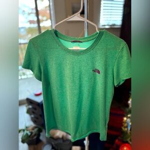 Bright green The North Face t-shirt Lg